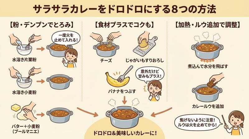 サラサラカレーをドロドロにする