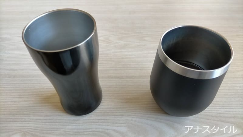 2つのステンレスタンブラー