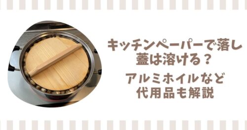 キッチンペーパーで落し蓋は溶ける？アルミホイルなど代用品も解説